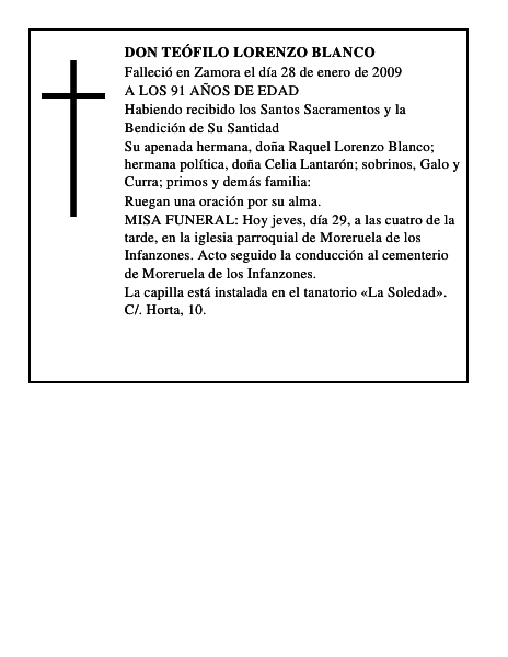 DON TEÓFILO LORENZO BLANCO