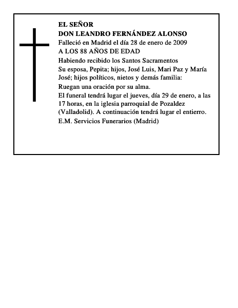 DON LEANDRO FERNÁNDEZ ALONSO