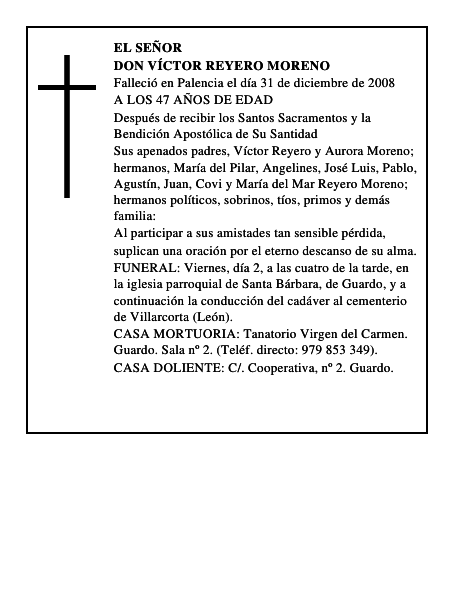 DON VÍCTOR REYERO MORENO