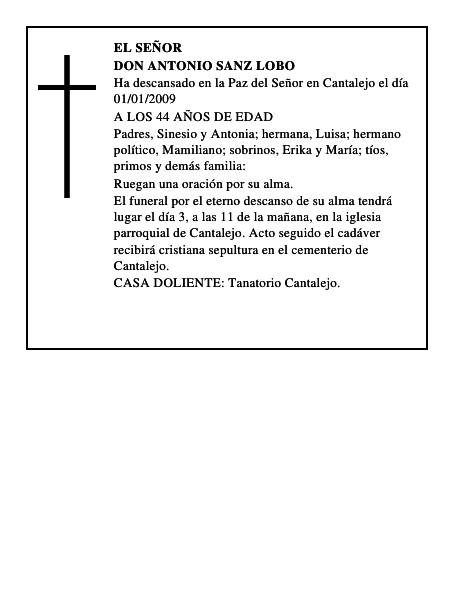DON ANTONIO SANZ LOBO