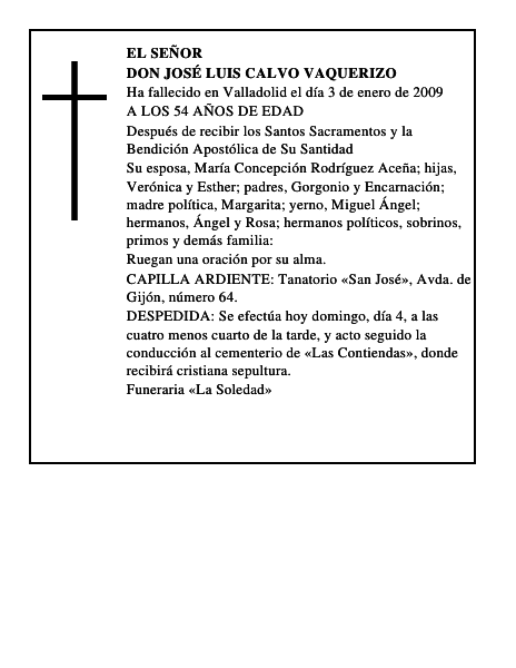 DON JOSÉ LUIS CALVO VAQUERIZO