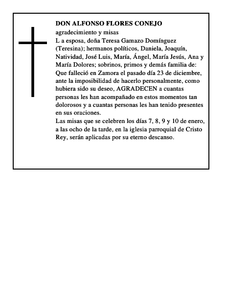 DON ALFONSO FLORES CONEJO