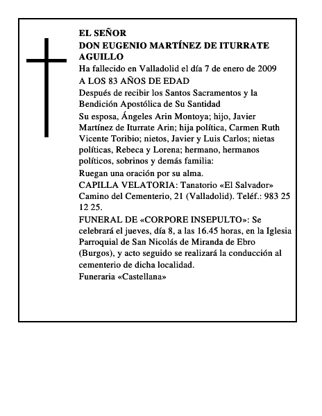 DON EUGENIO MARTÍNEZ DE ITURRATE AGUILLO