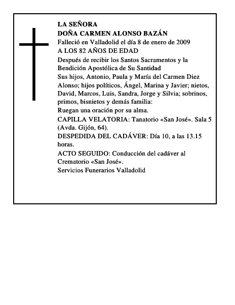 DOÑA CARMEN ALONSO BAZÁN