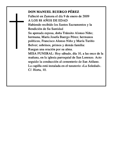 DON MANUEL BUERGO PÉREZ