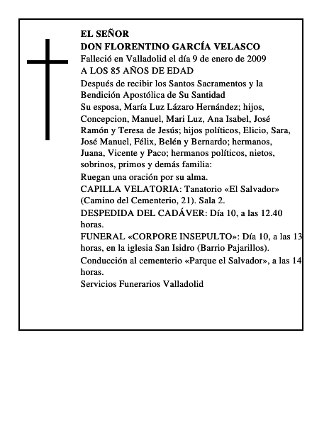 DON FLORENTINO GARCÍA VELASCO