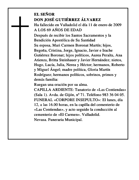 DON JOSÉ GUTIÉRREZ ÁLVAREZ