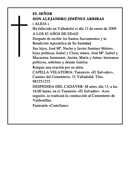 DON ALEJANDRO JIMÉNEZ ARRIBAS