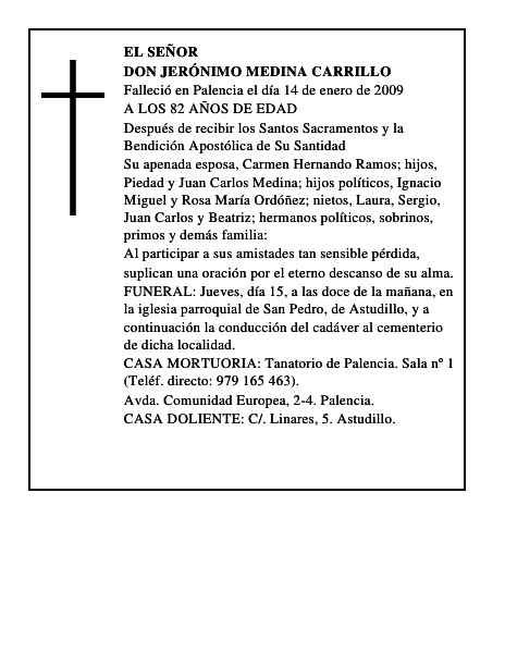 DON JERÓNIMO MEDINA CARRILLO
