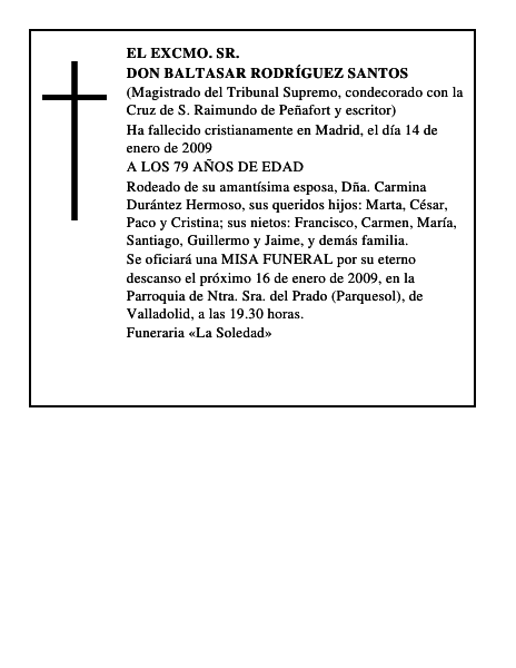 DON BALTASAR RODRÍGUEZ SANTOS