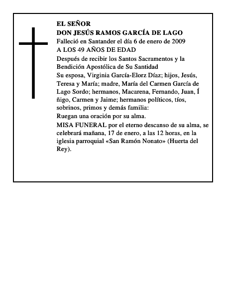 DON JESÚS RAMOS GARCÍA DE LAGO