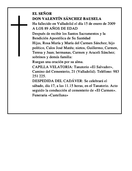 DON VALENTÍN SÁNCHEZ BAUSELA