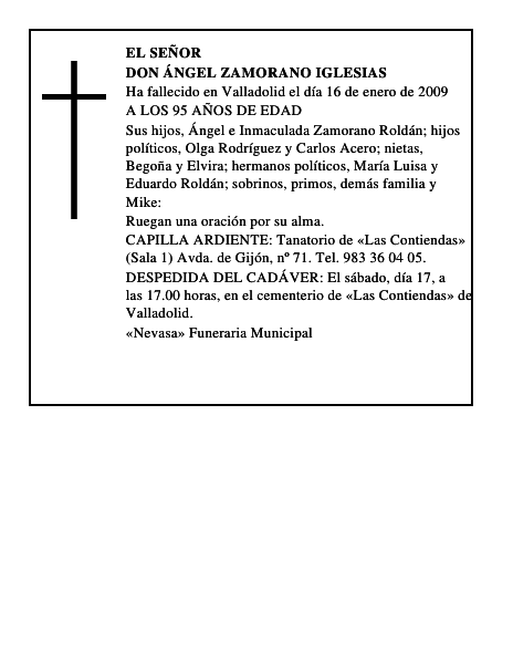DON ÁNGEL ZAMORANO IGLESIAS