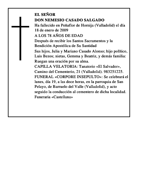 DON NEMESIO CASADO SALGADO