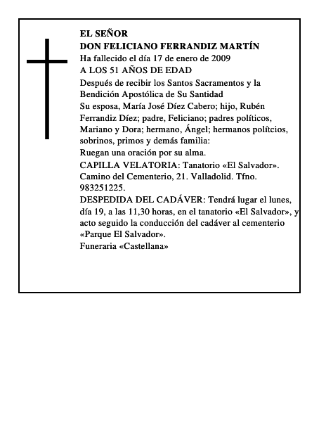DON FELICIANO FERRANDIZ MARTÍN