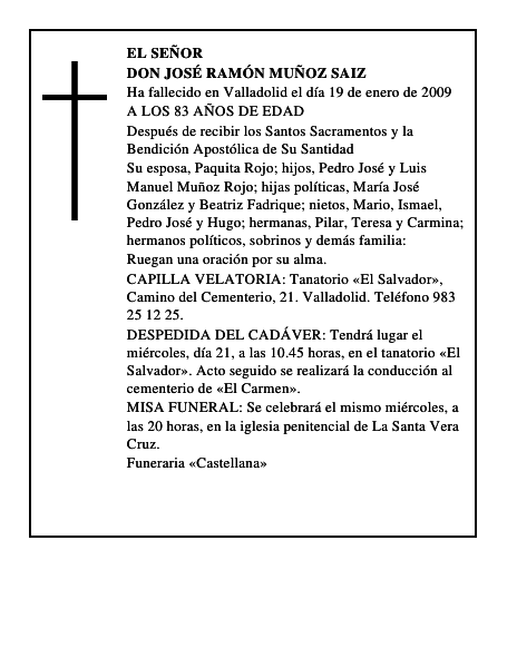 DON JOSÉ RAMÓN MUÑOZ SAIZ