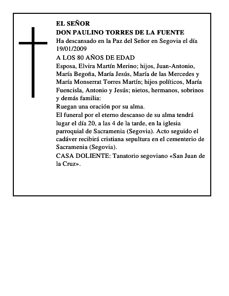 DON PAULINO TORRES DE LA FUENTE