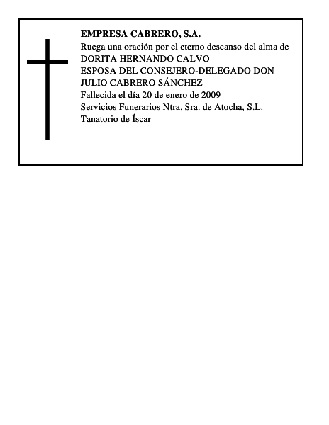 EMPRESA CABRERO, S.A.