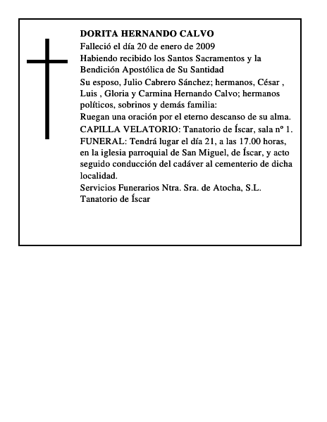 DORITA HERNANDO CALVO