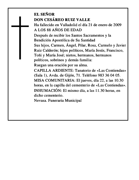 DON CESÁREO RUIZ VALLE