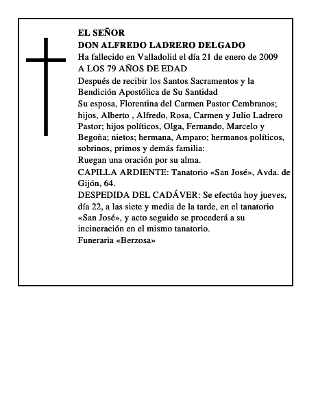 DON ALFREDO LADRERO DELGADO