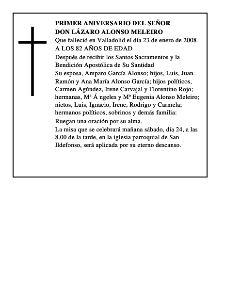 DON LÁZARO ALONSO MELEIRO