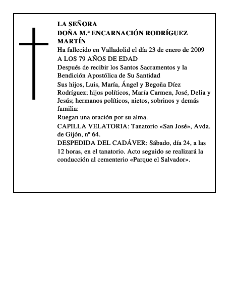 DOÑA M.ª ENCARNACIÓN RODRÍGUEZ MARTÍN