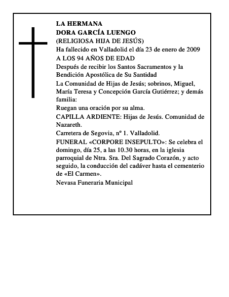DORA GARCÍA LUENGO