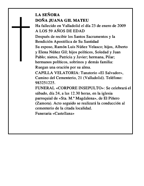 DOÑA JUANA GIL MATEU