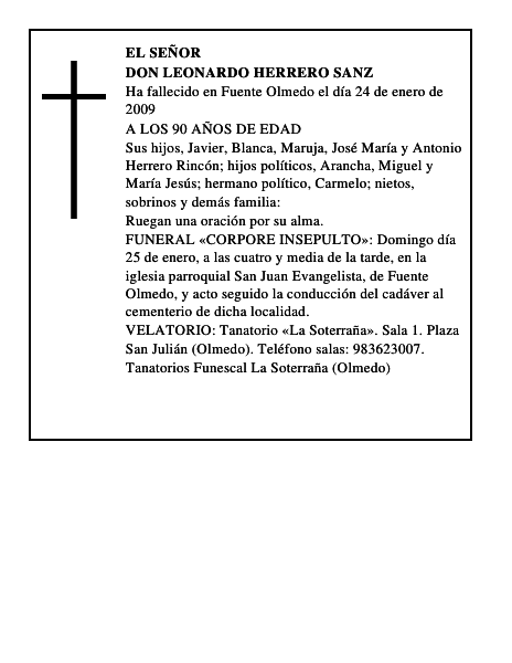 DON LEONARDO HERRERO SANZ