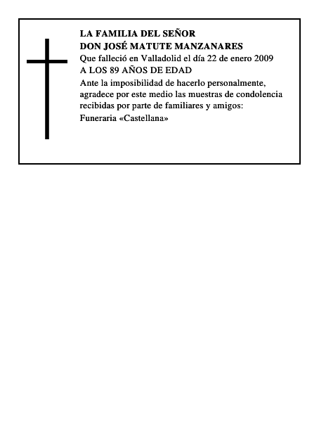 DON JOSÉ MATUTE MANZANARES