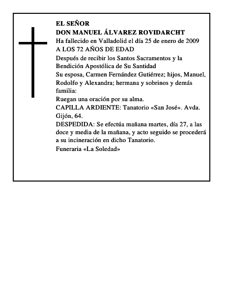 DON MANUEL ÁLVAREZ ROVIDARCHT