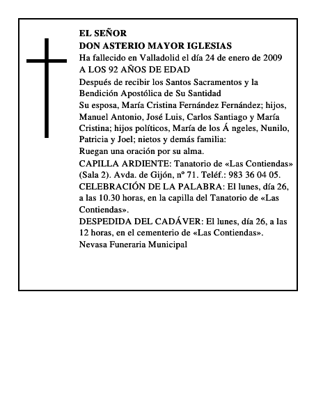 DON ASTERIO MAYOR IGLESIAS