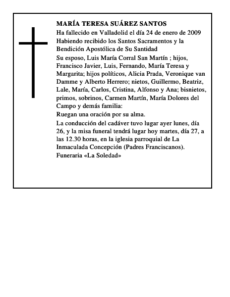 MARÍA TERESA SUÁREZ SANTOS