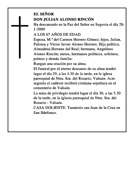 DON JULIAN ALONSO RINCÓN