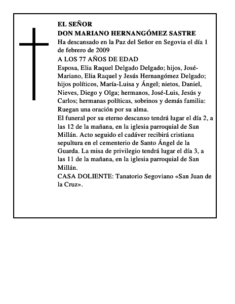 DON MARIANO HERNANGÓMEZ SASTRE