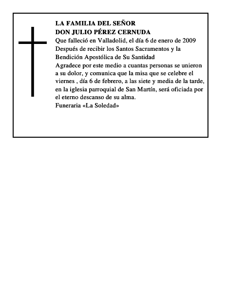 DON JULIO PÉREZ CERNUDA
