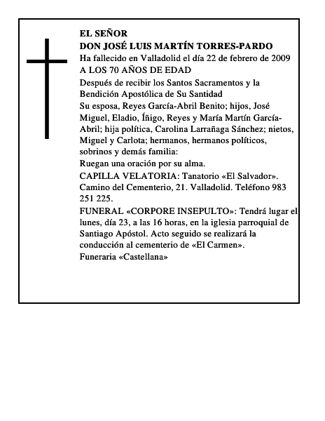 DON JOSÉ LUIS MARTÍN TORRES-PARDO