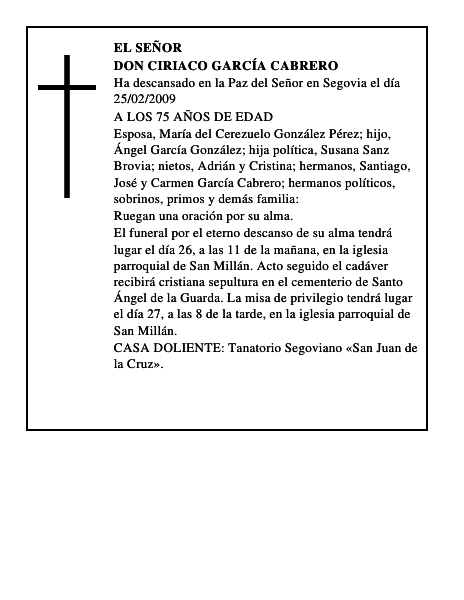 DON CIRIACO GARCÍA CABRERO