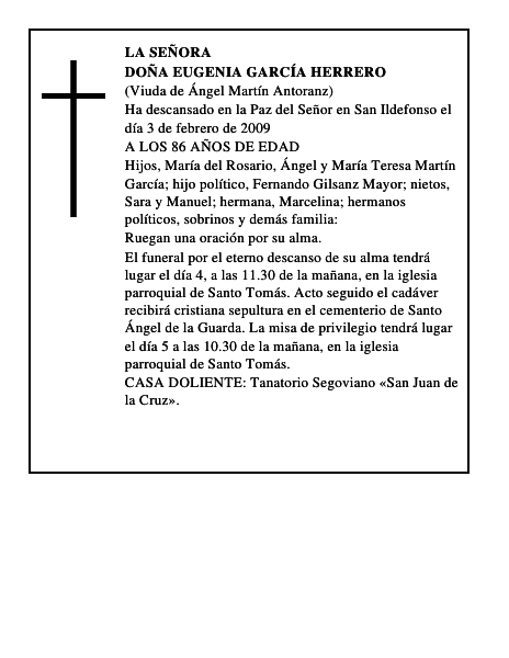 DOÑA EUGENIA GARCÍA HERRERO