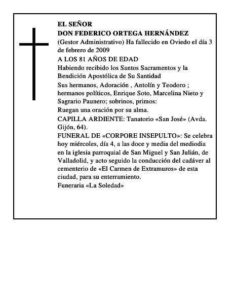 DON FEDERICO ORTEGA HERNÁNDEZ
