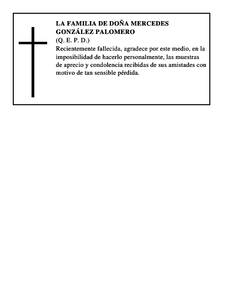 LA FAMILIA DE DOÑA MERCEDES GONZÁLEZ PALOMERO