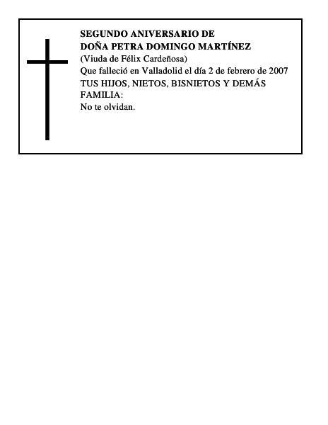 DOÑA PETRA DOMINGO MARTÍNEZ