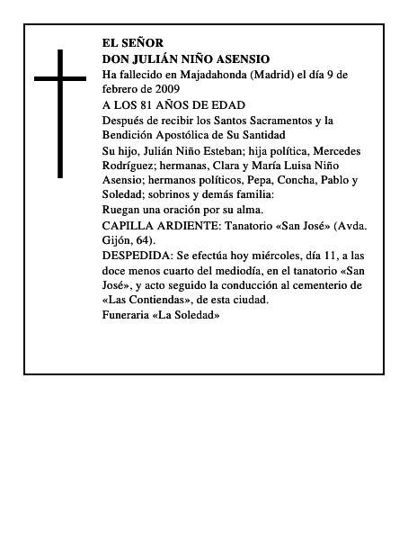DON JULIÁN NIÑO ASENSIO