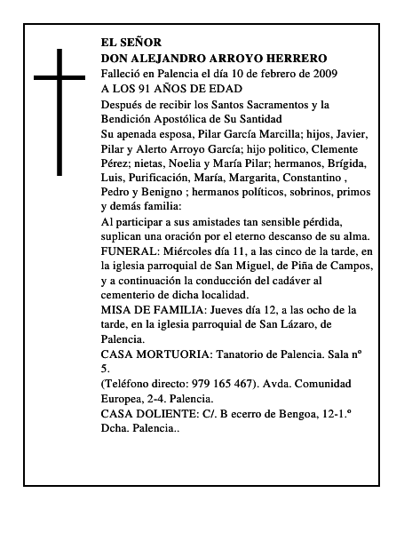 DON ALEJANDRO ARROYO HERRERO