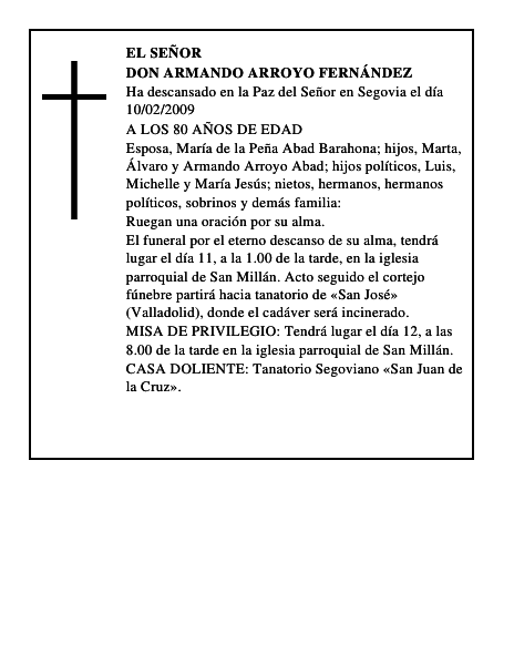 DON ARMANDO ARROYO FERNÁNDEZ