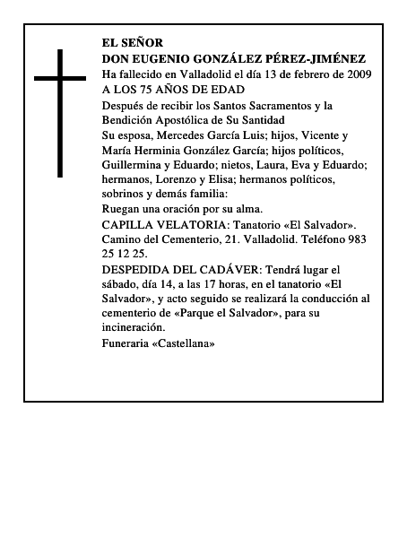 DON EUGENIO GONZÁLEZ PÉREZ-JIMÉNEZ