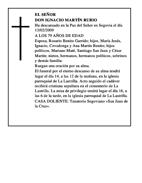 DON IGNACIO MARTÍN RUBIO