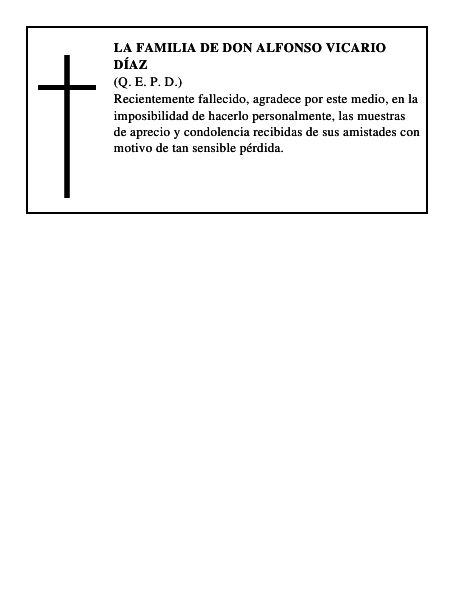 LA FAMILIA DE DON ALFONSO VICARIO DÍAZ