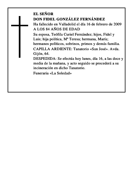 DON FIDEL GONZÁLEZ FERNÁNDEZ